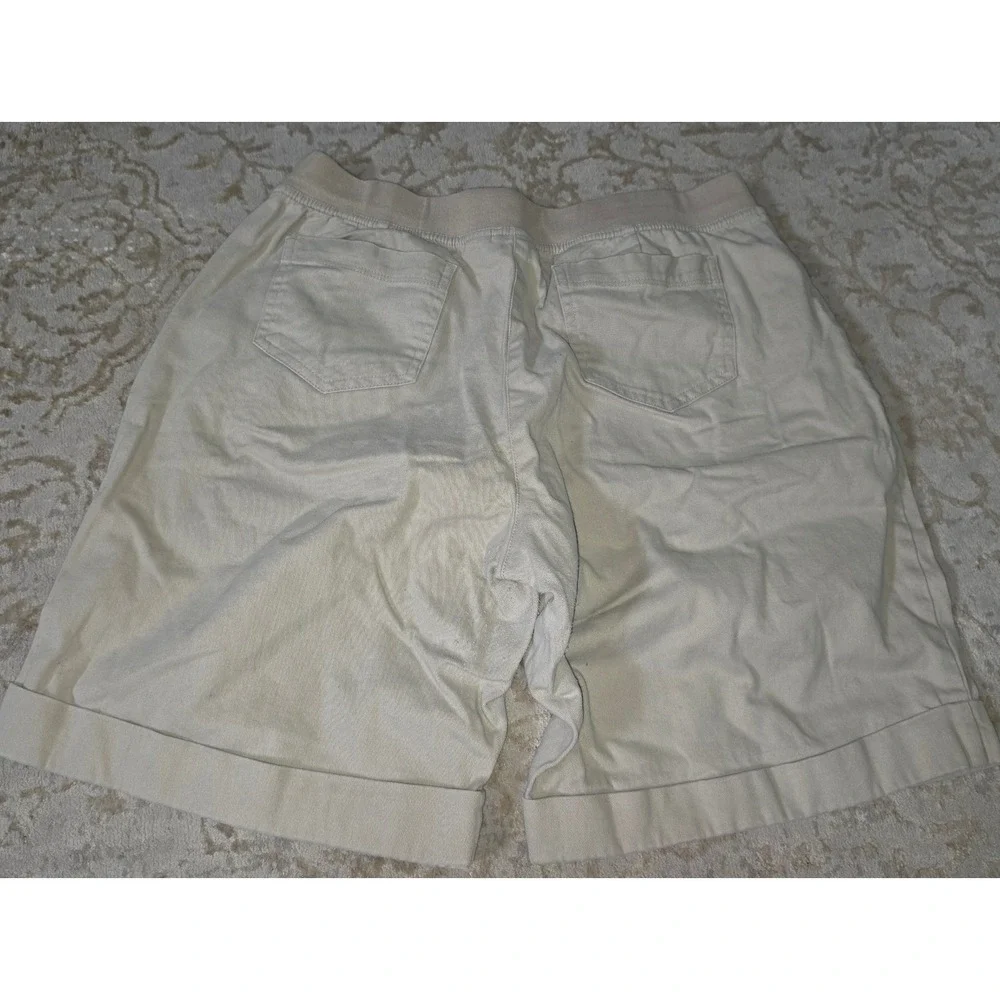 IZOD Approved Schoolwear Khaki Pull On Shorts Girls Plus Size 20.5 Tan Cuffed